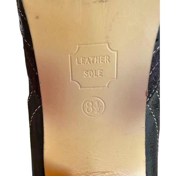 Isaac Mizrahi Brogue Oxford Lace Up Wingtip Heels SZ 8.5 Coquette Pinup Y2K - Picture 6 of 12